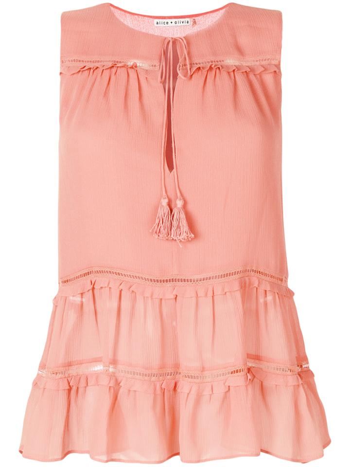 Alice+olivia Ruffled Detail Blouse - Yellow & Orange
