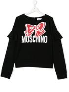 Moschino Kids Teen Bow Print Sweatshirt - Black