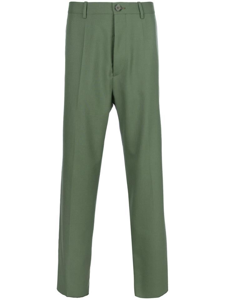 Marni Straight Leg Cropped Trousers - Green