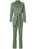 A.p.c. Belted Button Jumpsuit - Green