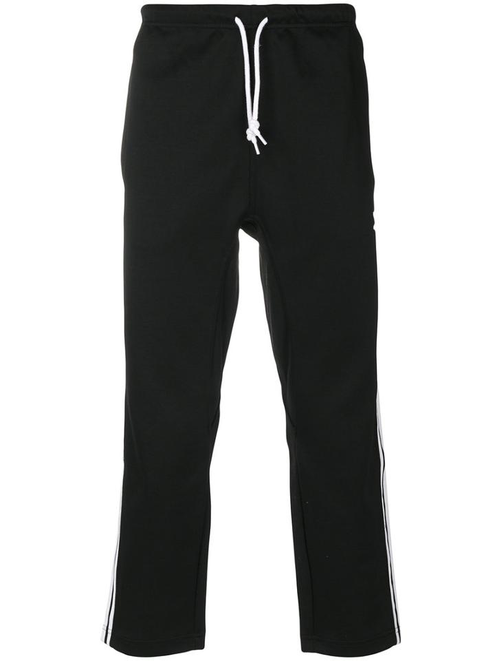 Adidas Originals - Stripe Detail Sweatpants - Men - Cotton/polyester - L, Black, Cotton/polyester