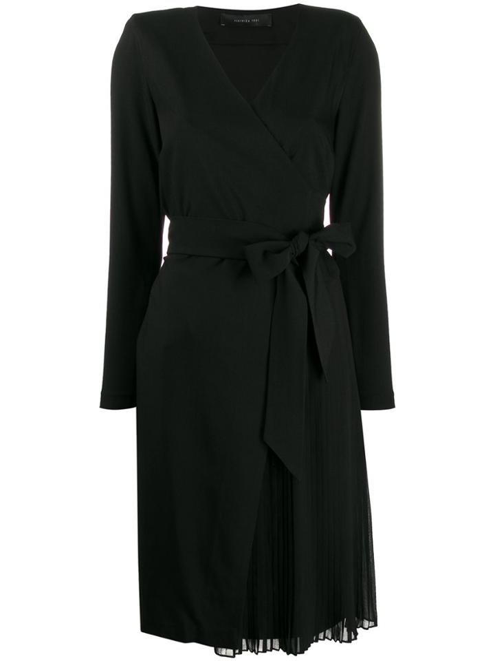 Federica Tosi Long-sleeve Belted Dress - Black