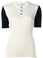 Courrèges Ribbed Knit T-shirt, Women's, Size: 3, Cotton/cashmere