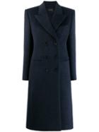 Isabel Marant Double Breasted Fitted Coat - Blue
