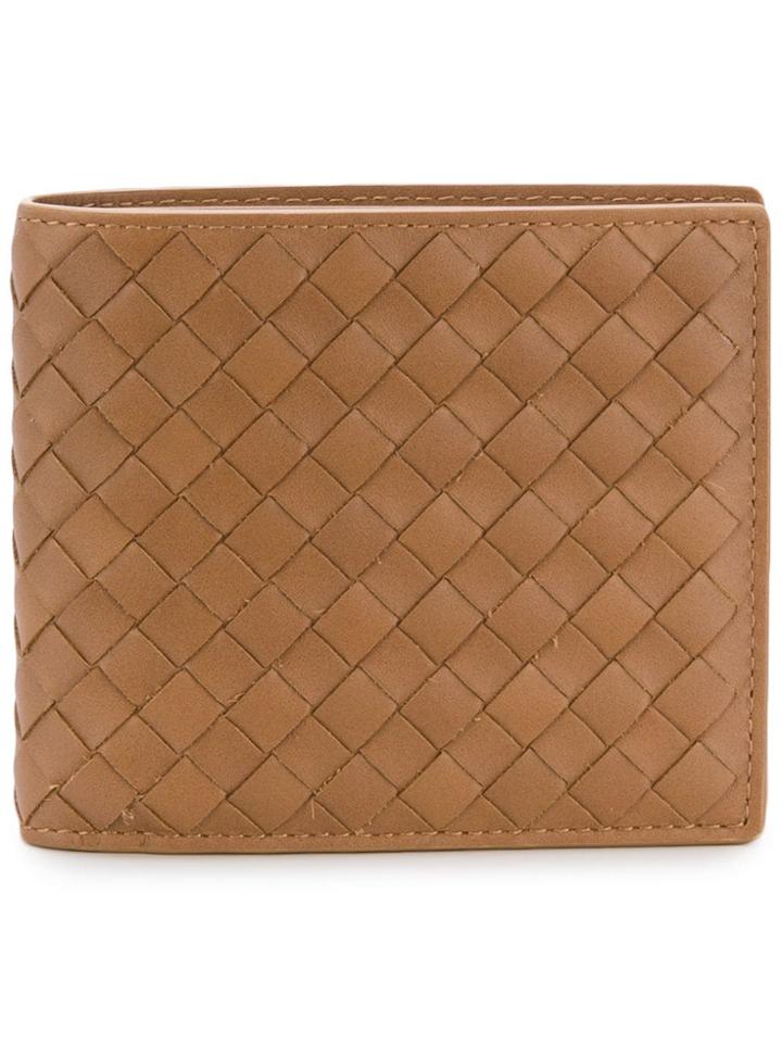 Bottega Veneta Cammello Intrecciato Vn Wallet - Brown