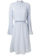 Giorgio Armani Ruched Neck Georgian Dress - Blue