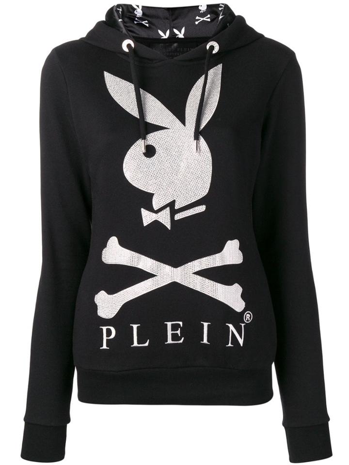 Philipp Plein X Playboy Logo Hoodie - Black