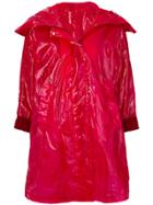 Moncler Zipped Fitted Coat - Red