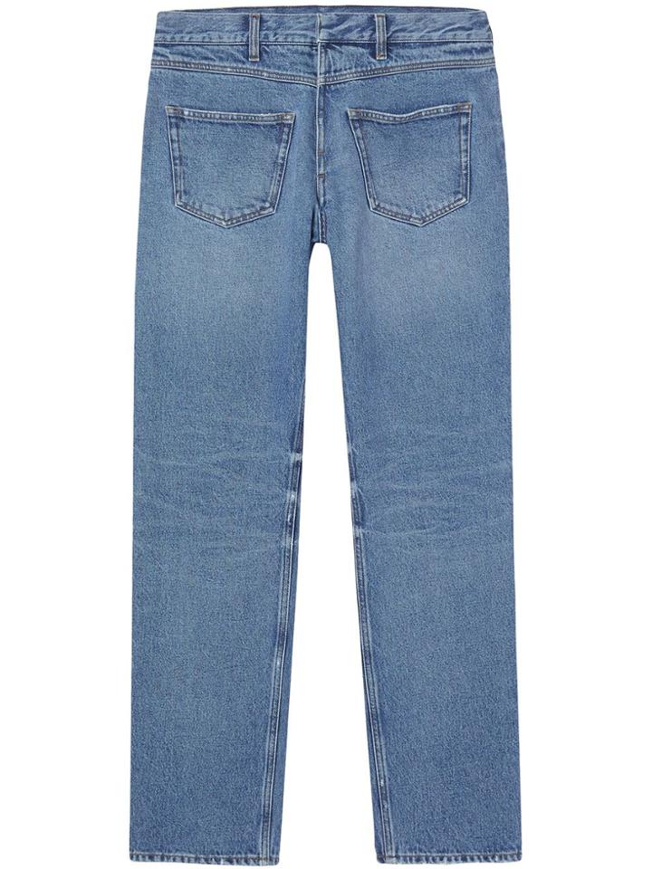 Burberry Deconstructed Straight-leg Jeans - Blue
