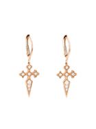 Stone Blood Diamonds Earrings, Women's, Metallic, Gold/diamond