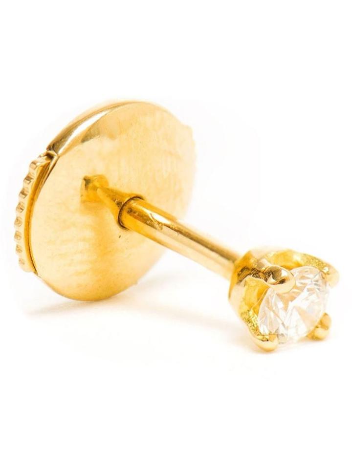 Yvonne Léon 18k Gold And White Diamond Stud Earring