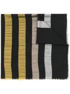Twin-set Striped Print Scarf - Black