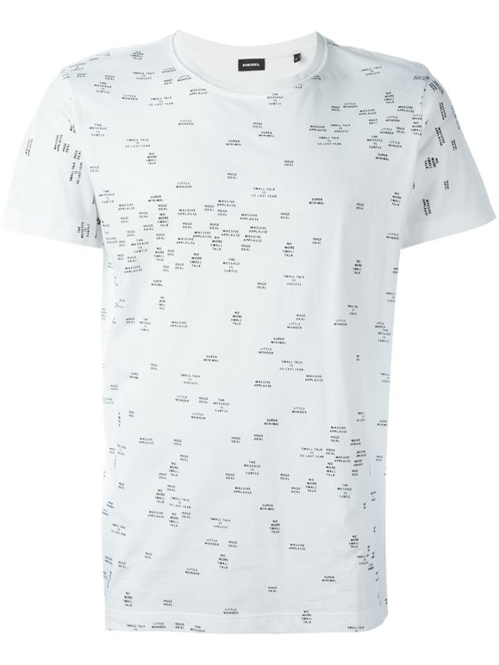 Diesel 't-diego-gw' T-shirt, Men's, Size: Xl, White, Cotton