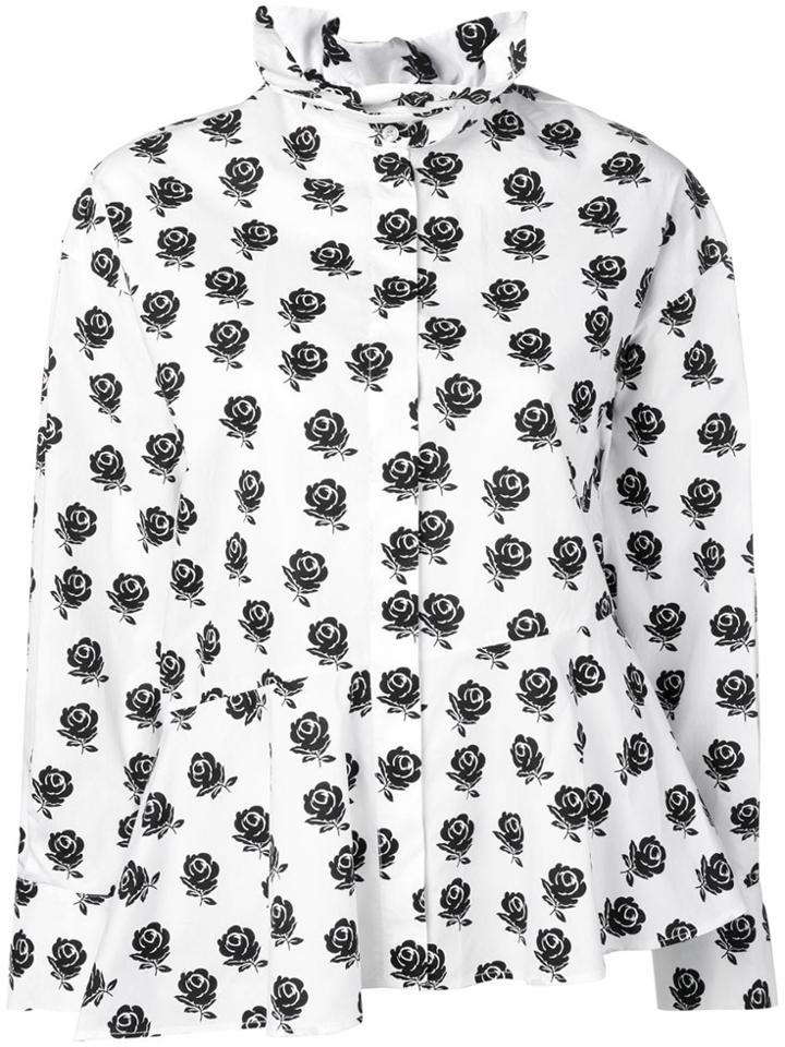 Kenzo Rose Mosaic Print Shirt - White