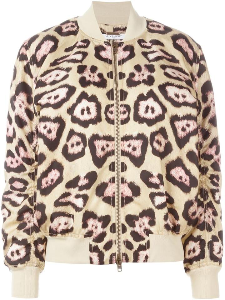 Givenchy Leopard Print Bomber Jacket