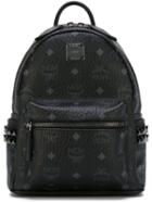 Mcm Stark Backpack, Black, Pvc/leather