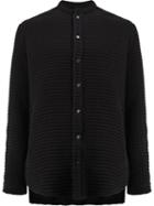 L'eclaireur Mandarin Collar Shirt, Men's, Size: Xl, Black, Cotton