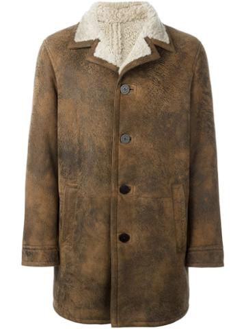 Neil Barrett Shearling Coat, Men's, Size: Xl, Brown, Lamb Skin/lamb Fur