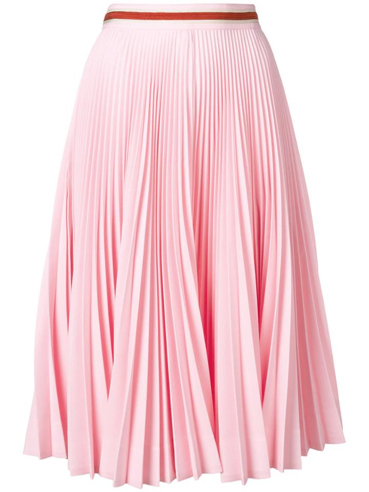 Calvin Klein 205w39nyc High Waist Pleated Skirt - Pink & Purple