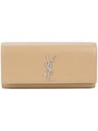 Saint Laurent Monogram Kate Clutch Bag - Brown