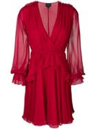 Giambattista Valli Ruffle Mini Dress - Red