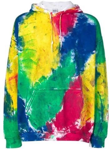 Tigran Avetisyan Paint-effect Hoodie - Green