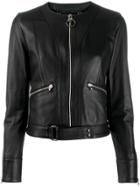 Philipp Plein Statement Leather Jacket - Black