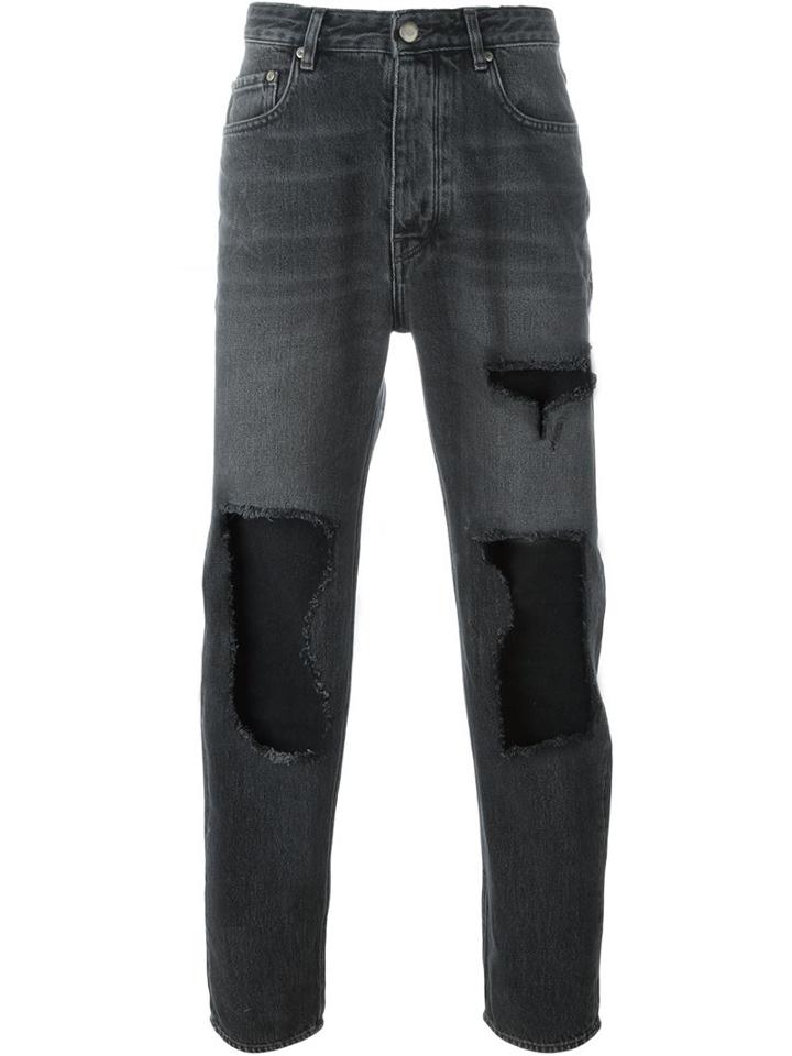 Golden Goose Deluxe Brand Ripped Jeans, Men's, Size: 32, Grey, Cotton