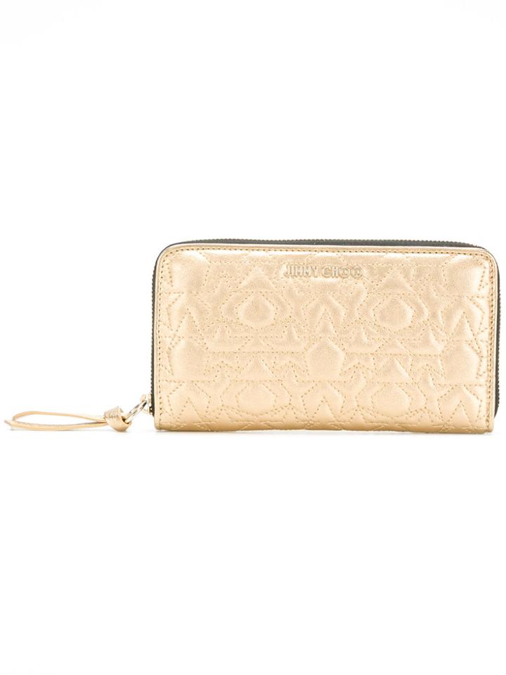 Jimmy Choo Pippa Embossed Zip Wallet - Metallic