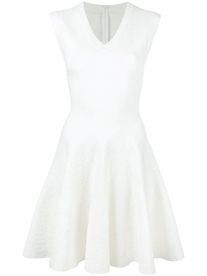 Azzedine Alaia Flared Dress, Women's, Size: 38, White, Polyester/viscose/polyamide/spandex/elastane