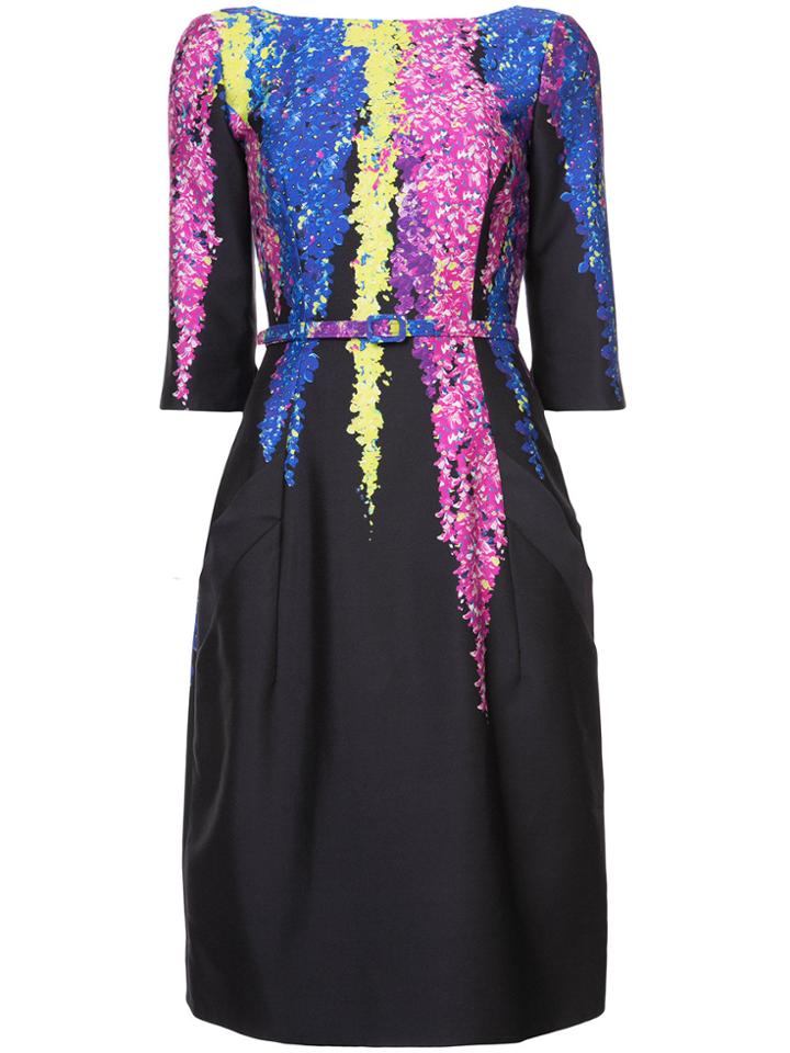 Oscar De La Renta Belted Dress - Black
