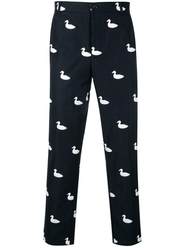 Thom Browne Embroidered Duck Chinos - Blue