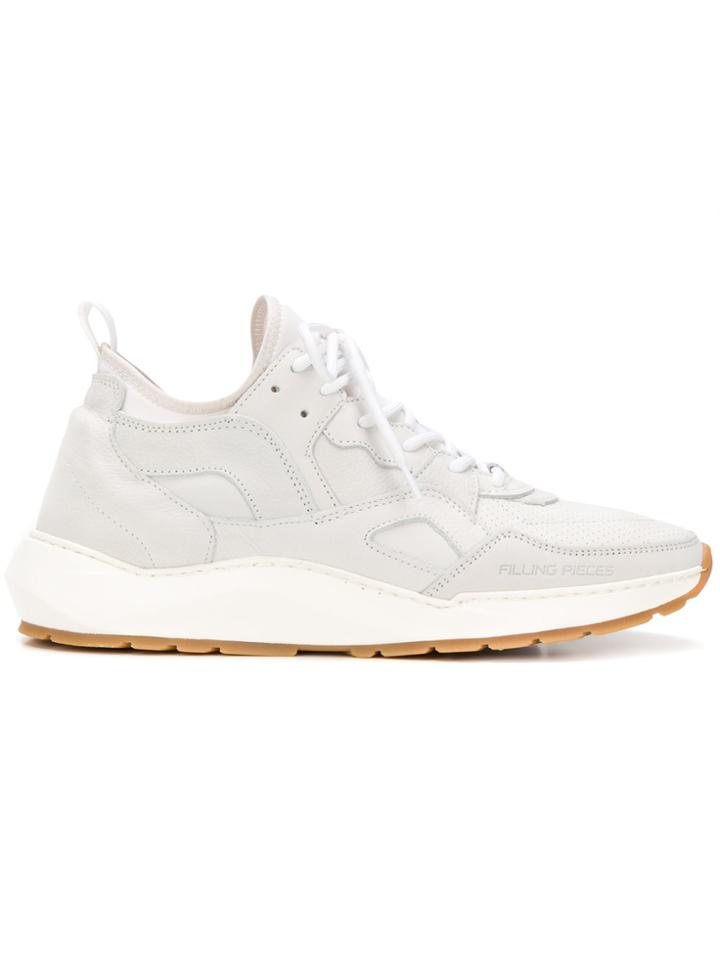 Filling Pieces Futuristic Lace Fastened Sneakers - White