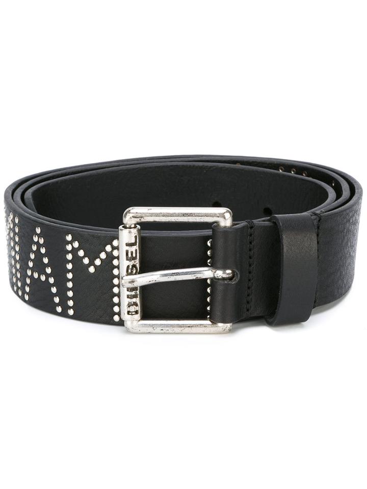 Diesel Miami Belt, Men's, Size: 95, Black, Calf Leather