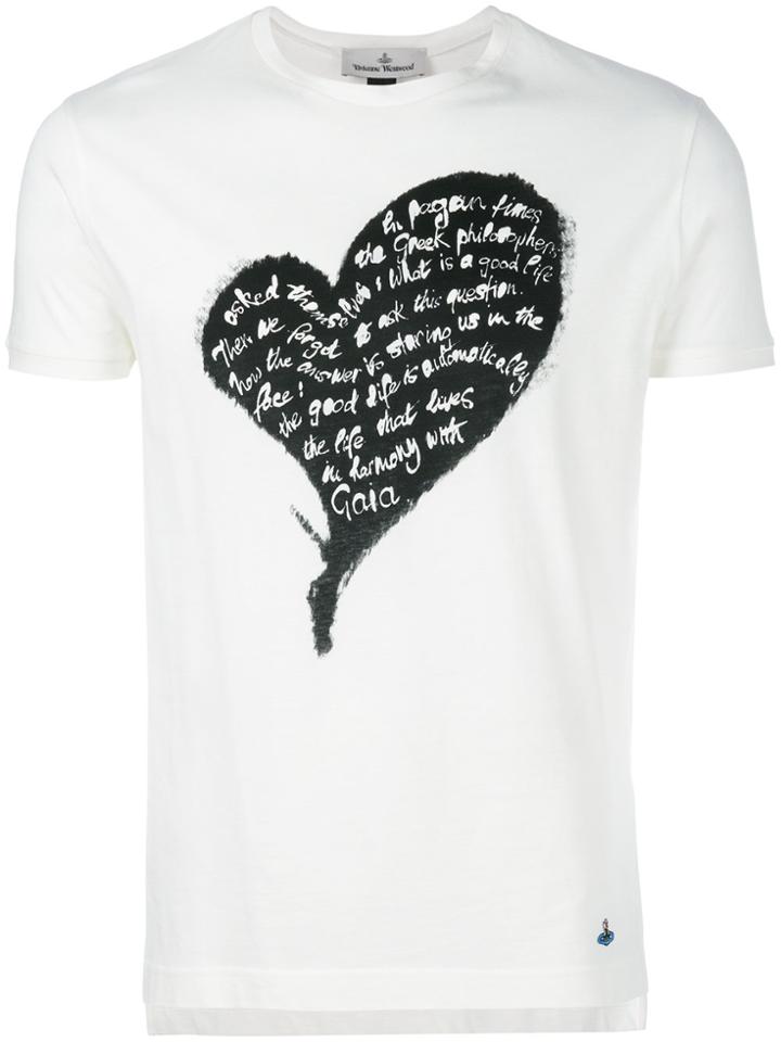 Vivienne Westwood Quote Heart Print T-shirt - White