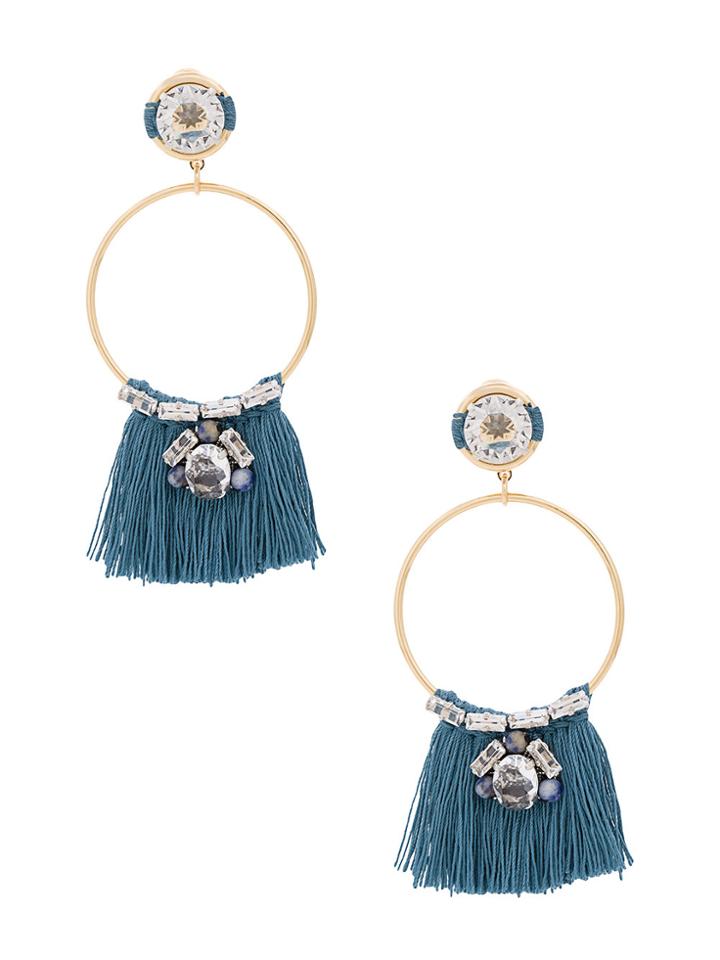 Radà Fringe Hoop Earrings - Metallic