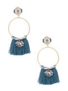 Radà Fringe Hoop Earrings - Metallic