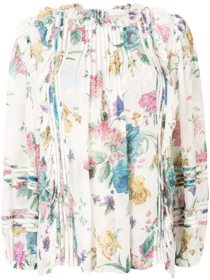 Zimmermann Floral Blouse - White