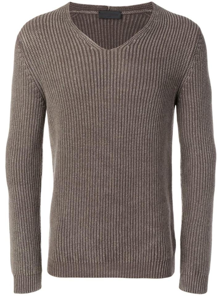 Iris Von Arnim Ribbed V-neck Jumper - Brown