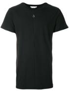 Alyx Crew Neck T-shirt With Zipper Detail - Black