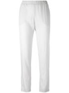 Le Tricot Perugia - Slim-fit Trousers - Women - Silk/elastodiene - M, Grey, Silk/elastodiene