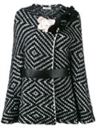 Lanvin - Diamond Knit Belted Jacket - Women - Cotton/polyamide/polyester/glass - M, Black, Cotton/polyamide/polyester/glass