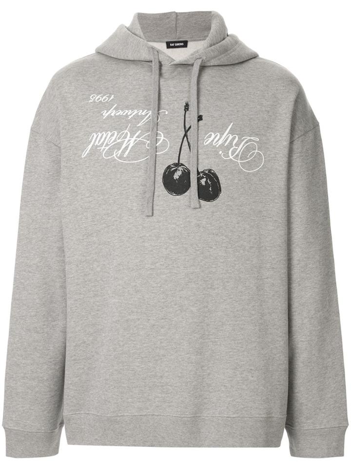 Raf Simons Ripe Metal Print Hoodie - Grey