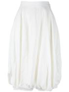 Loewe Gathered Knees Midi Skirt, Women's, Size: 38, White, Linen/flax/cotton