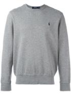 Polo Ralph Lauren Logo Patch Sweatshirt, Men's, Size: Small, Grey, Cotton/viscose/nylon