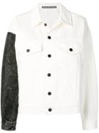 T By Alexander Wang Regular Denim Jacket - White