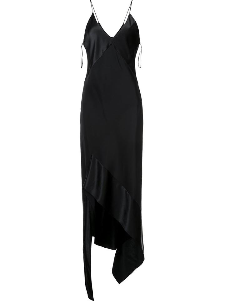 Narciso Rodriguez Classic Halterneck Maxi Dress, Women's, Size: 40, Black, Silk