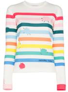 Mira Mikati Monster Stripe Long Sleeve T Shirt - White