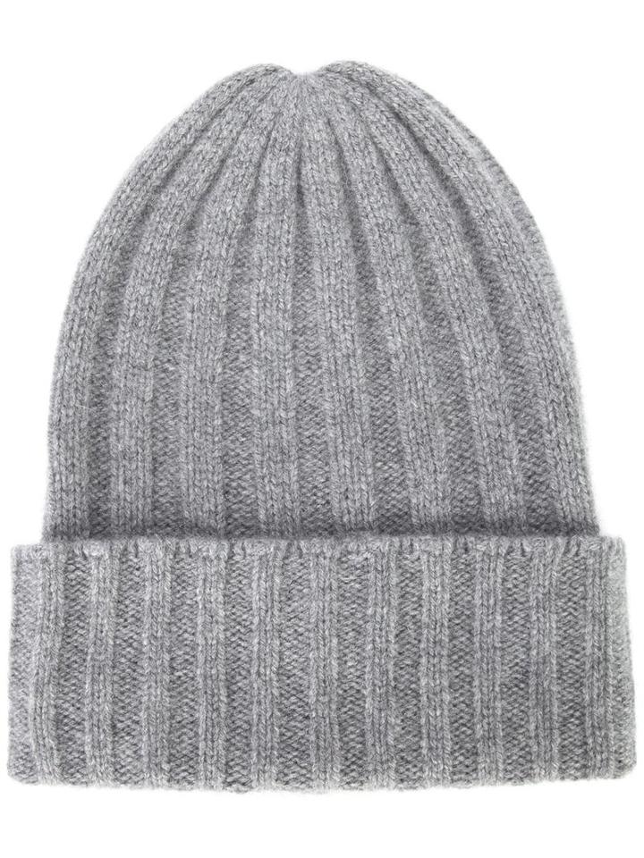 The Elder Statesman 'short Bunny Echo' Beanie, Adult Unisex, Grey, Cashmere