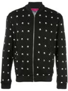 Mcq Alexander Mcqueen Dove Pattern Bomber Jacket, Size: Medium, Black, Polyamide/spandex/elastane